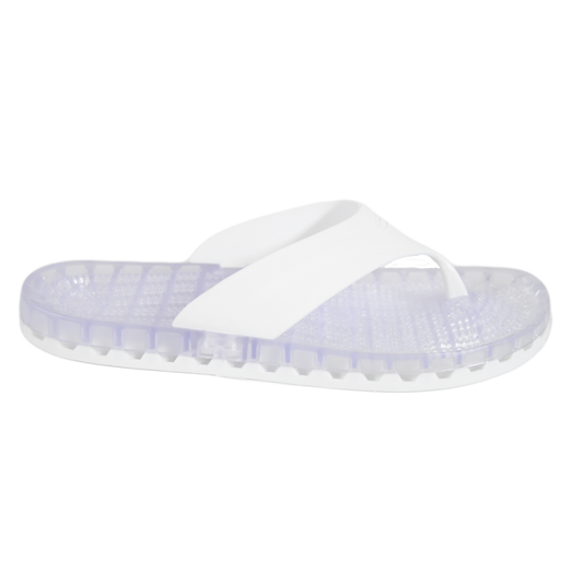 Ibiza - Clear Thong Sandal - White