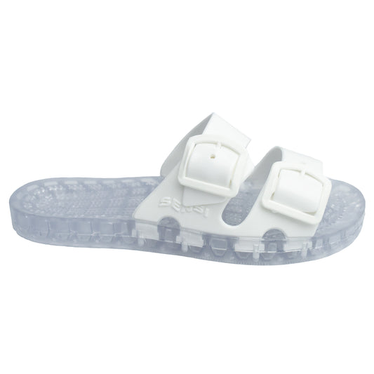 La Jolla - Clear Slide Sandal - White