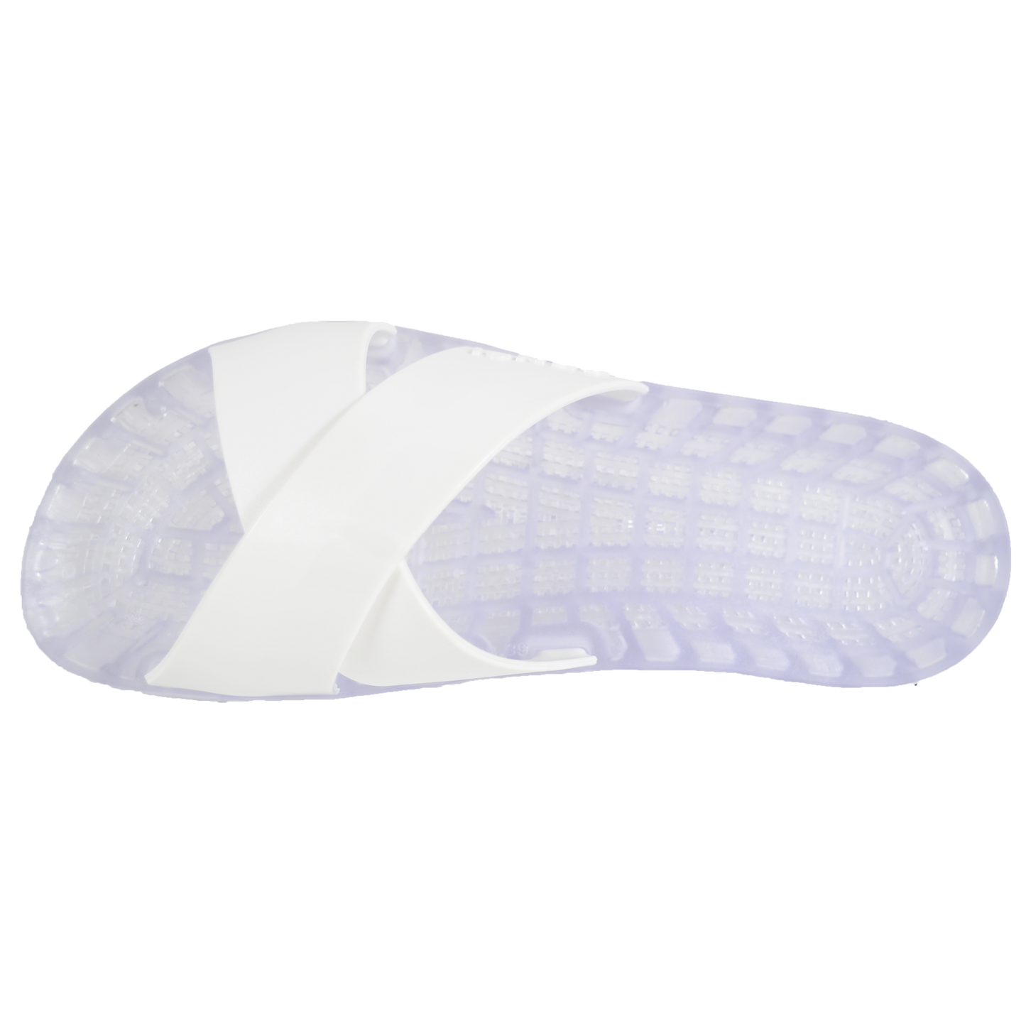 Amalfi - Clear Slide Sandal - White