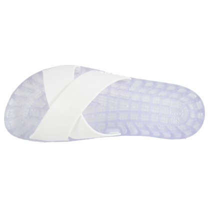 Amalfi - Clear Slide Sandal - White
