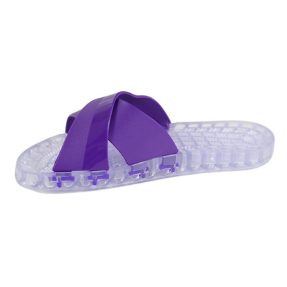 Amalfi - Clear Slide Sandal - Purple