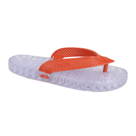 Wave - Clear Thong Sandal - Red