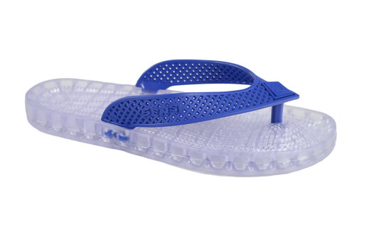 Wave - Clear Thong Sandal - Royal Blue